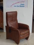 relaxfauteuil met 2 motoern bruin leder 